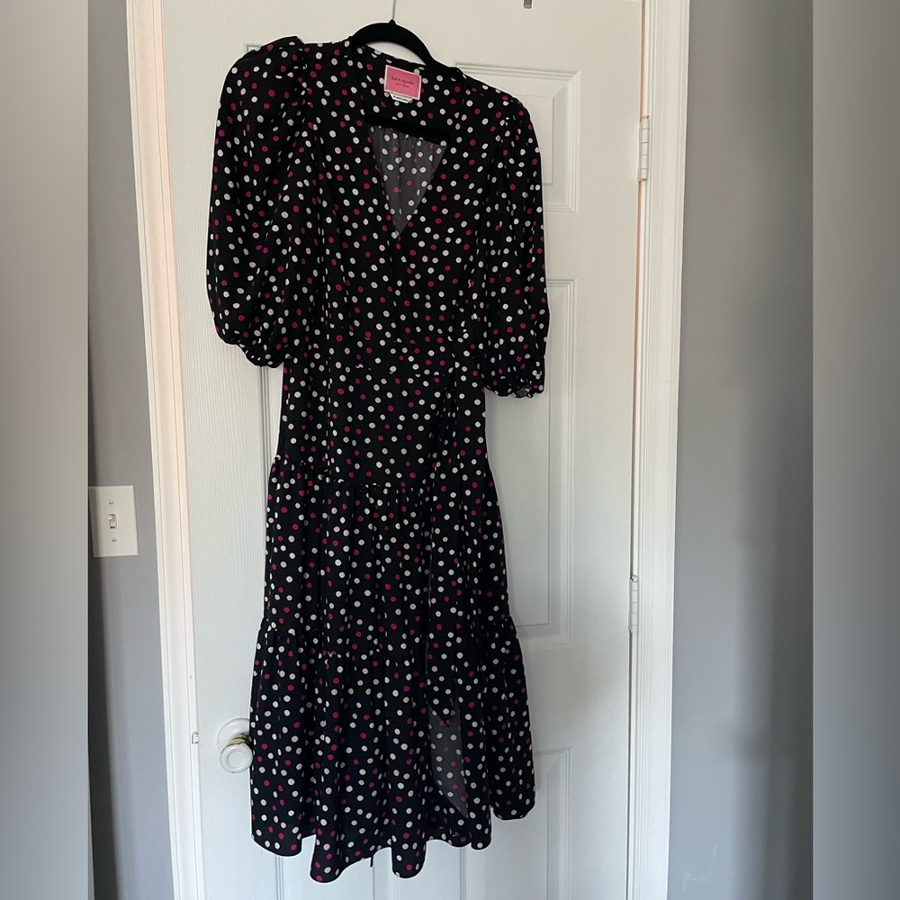 Glimmer Dot Wrap Dress